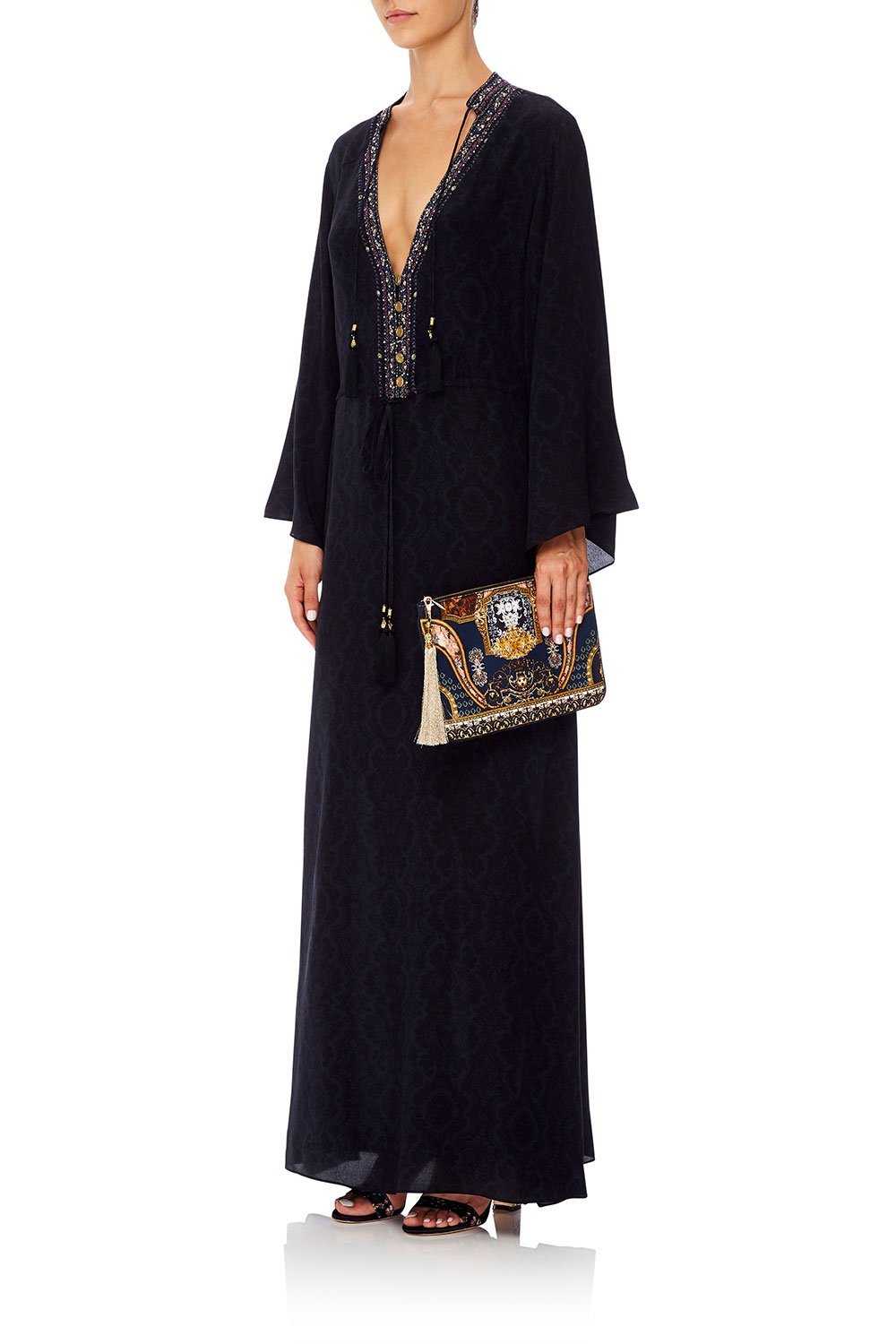 SMALL CANVAS CLUTCH MIDNIGHT MEETING