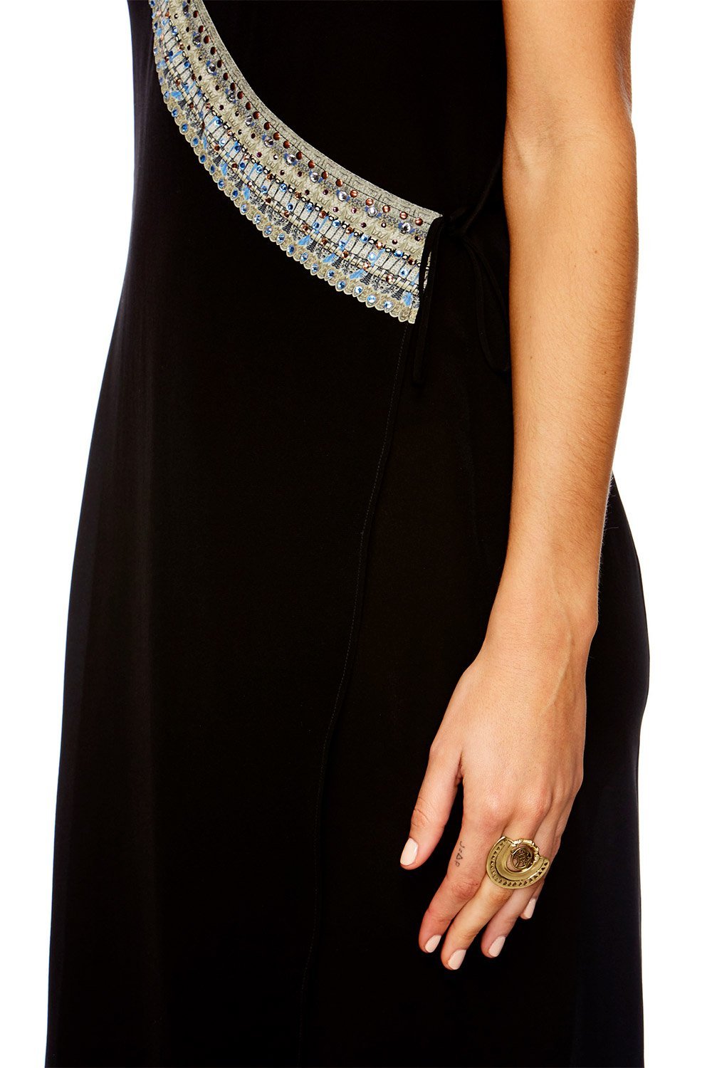 GOLD BRASS CUT OUT SPIN RING