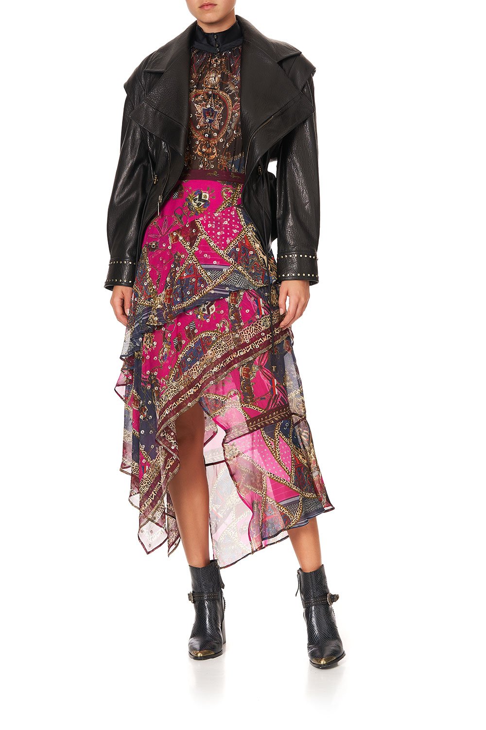 ASYMMETRICAL RUFFLE SKIRT DINING HALL DARLING