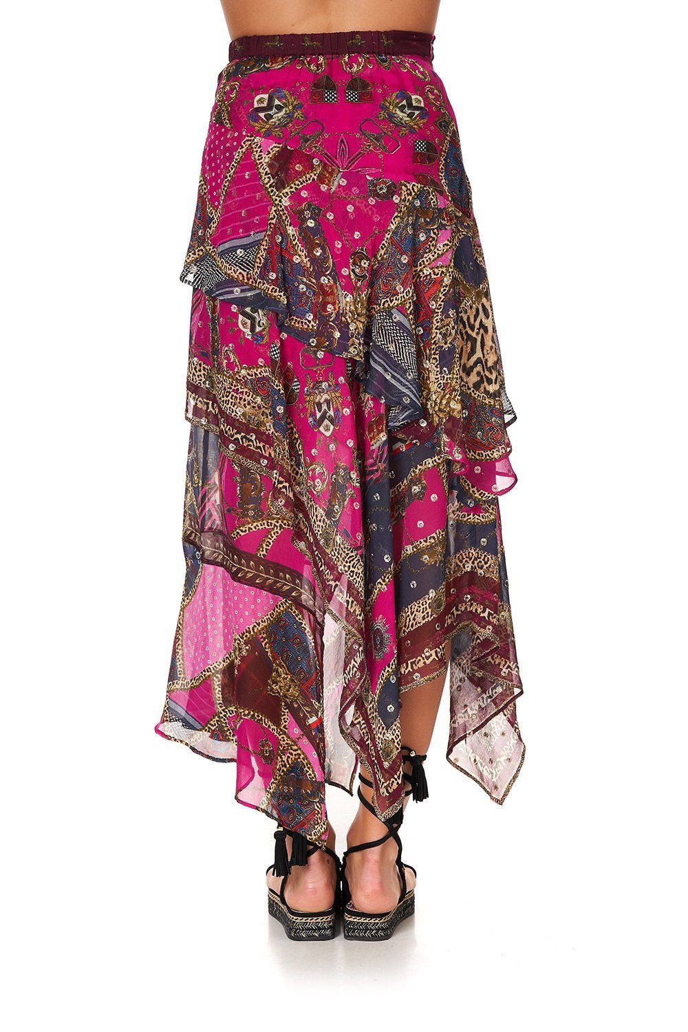 ASYMMETRICAL RUFFLE SKIRT DINING HALL DARLING