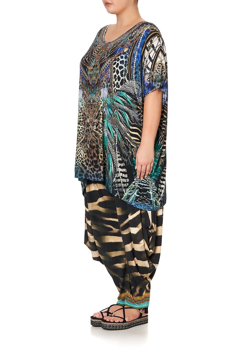 LOOSE FIT ROUND NECK TEE ANIMAL ARMY