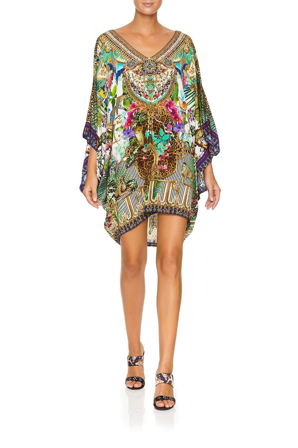 CAMILLA BAT SLEEVE DRESS CHAMPAGNE COAST