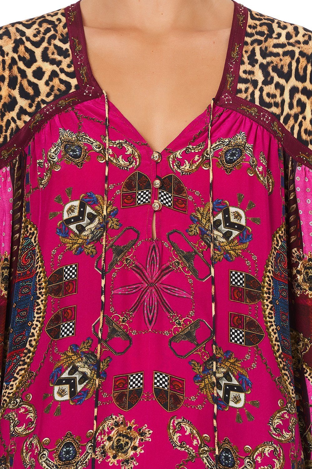 BLOUSON BLOUSE WITH NECK TIE DINING HALL DARLING