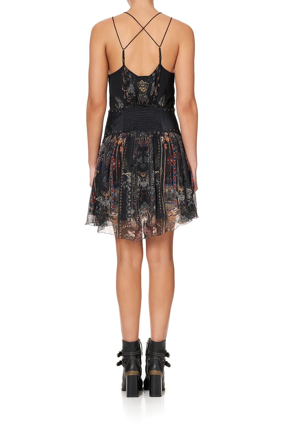 SHORT DRESS WITH SHAPED WAISTBAND SON OF SEVEN QUEENS