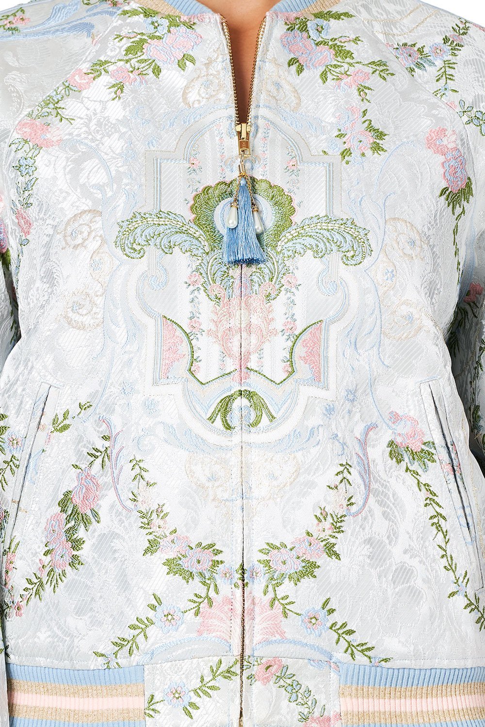 CAMILLA BLOUSON SLEEVE BOMBER VERSAILLES SKY