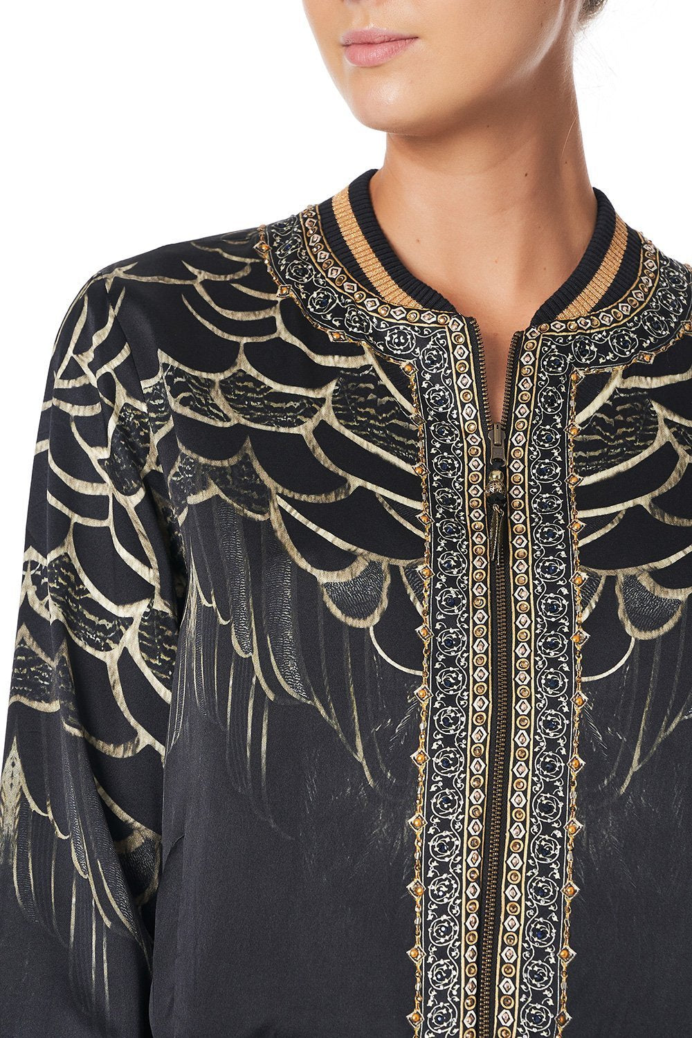 REVERSIBLE BOMBER JACKET UNDER A FULL MOON