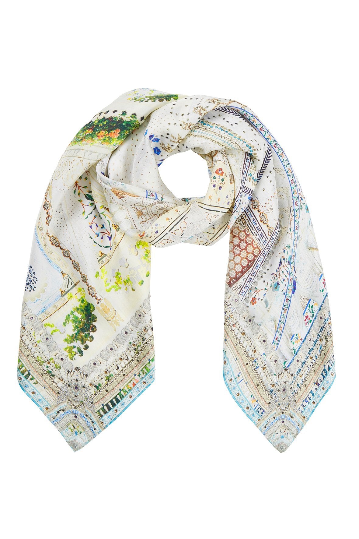 BREAKFAST WITH SILVIA LARGE SQUARE SCARF