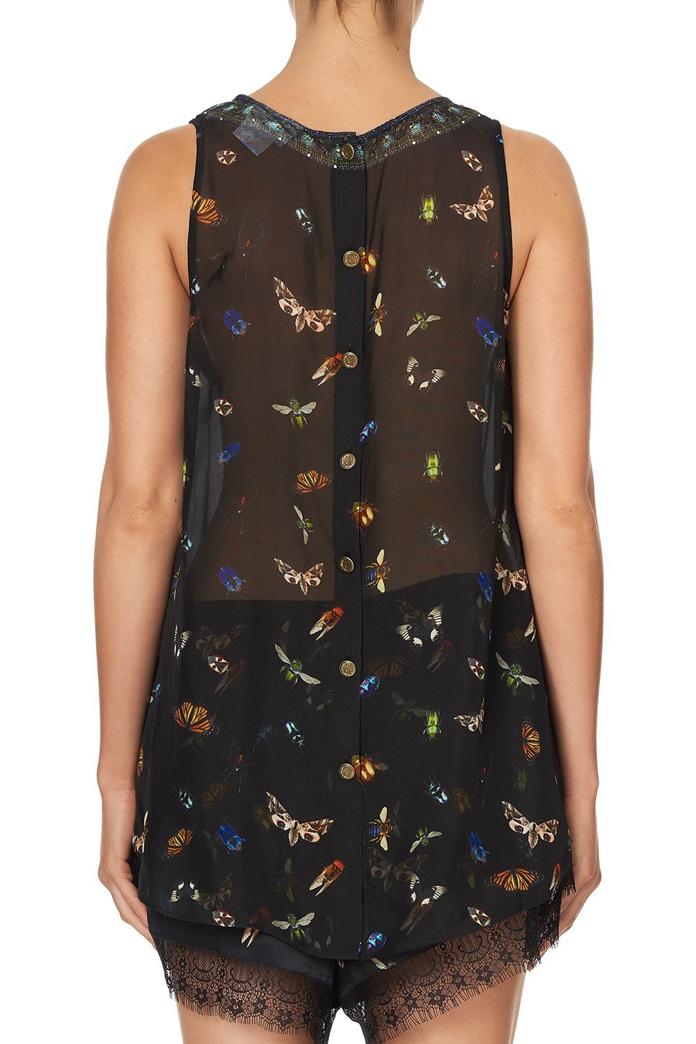 BUTTON BACK TOP LOVE BUG