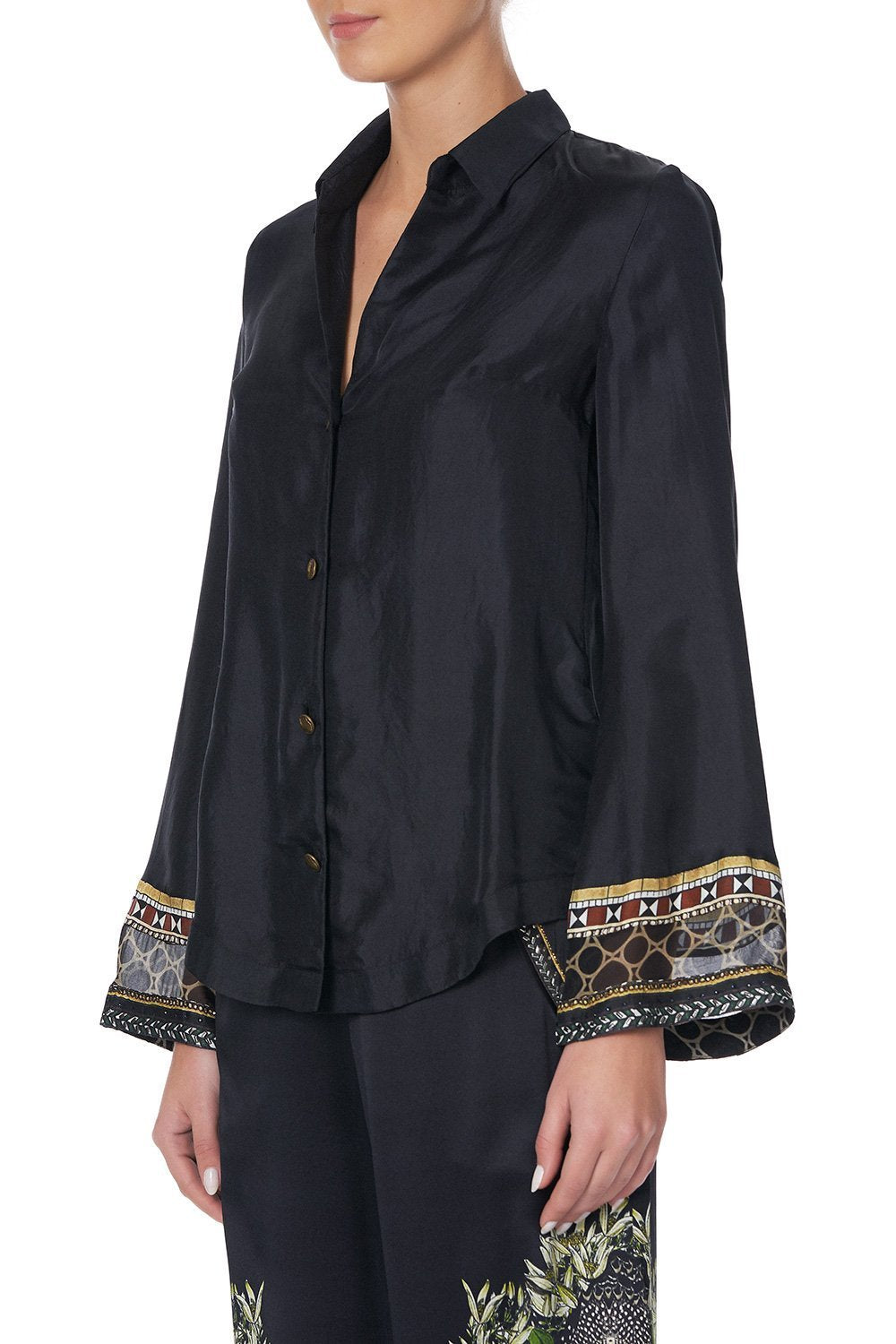 BUTTON DOWN SHIRT WITH CONTRAST BOTANICAL CHRONICLES