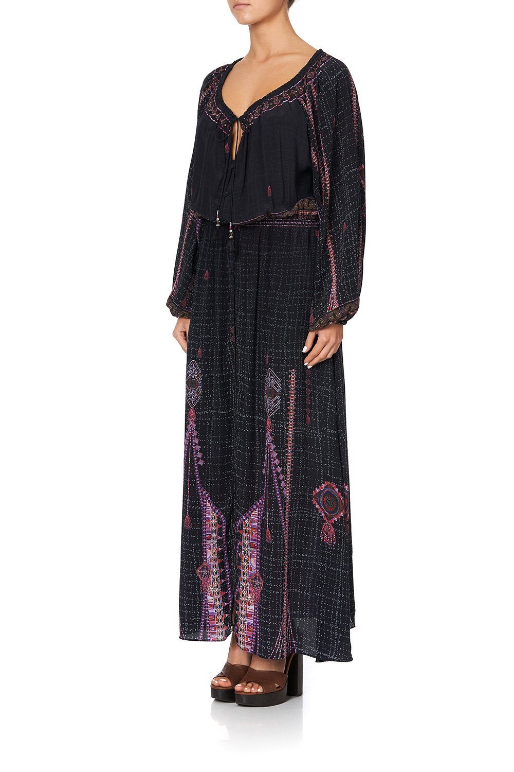 BUTTON DRESS WITH BLOUSON SLEEVE MINA MINA