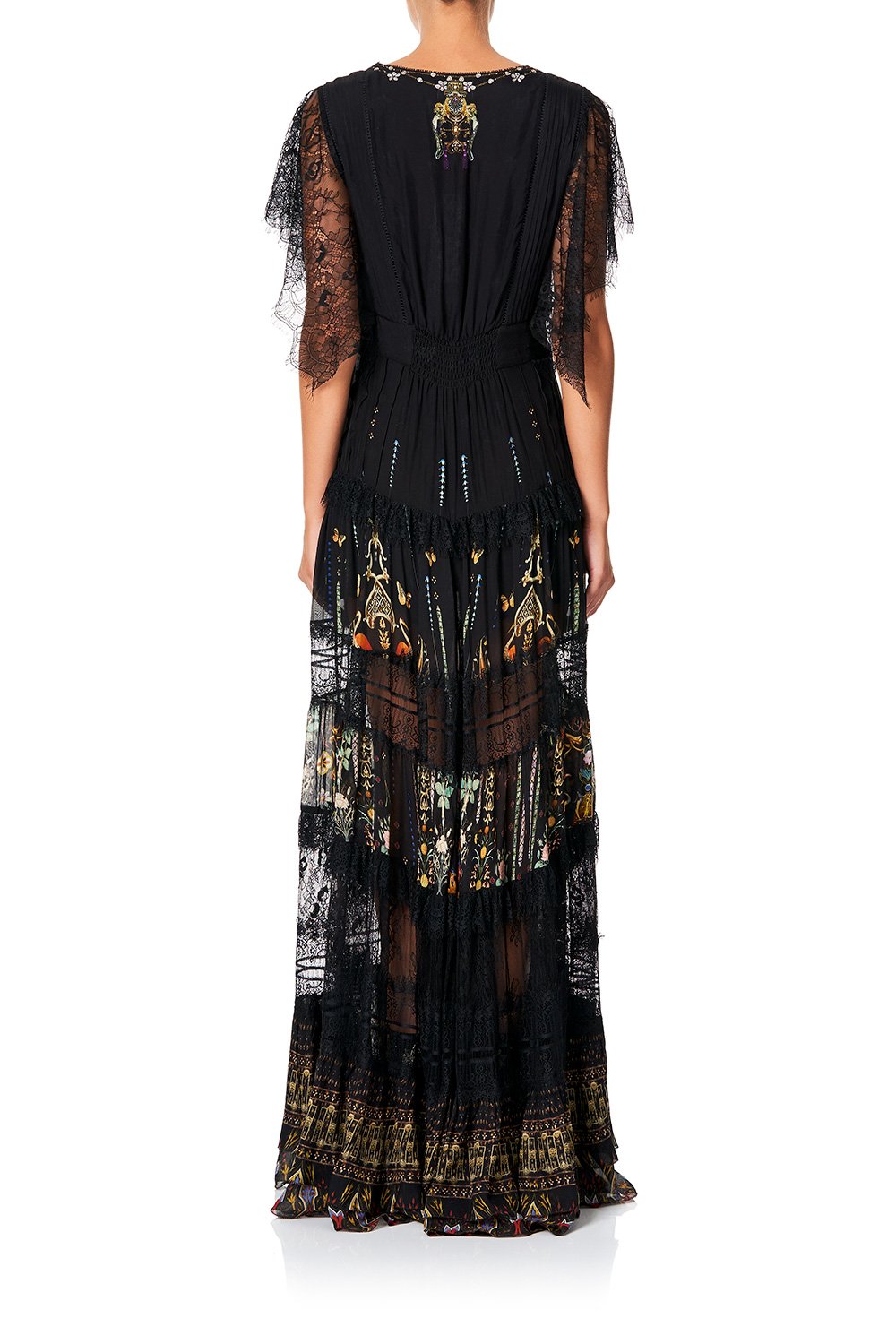 CAMILLA BUTTON UP DRESS WITH LACE INSERT REBELLE REBELLE