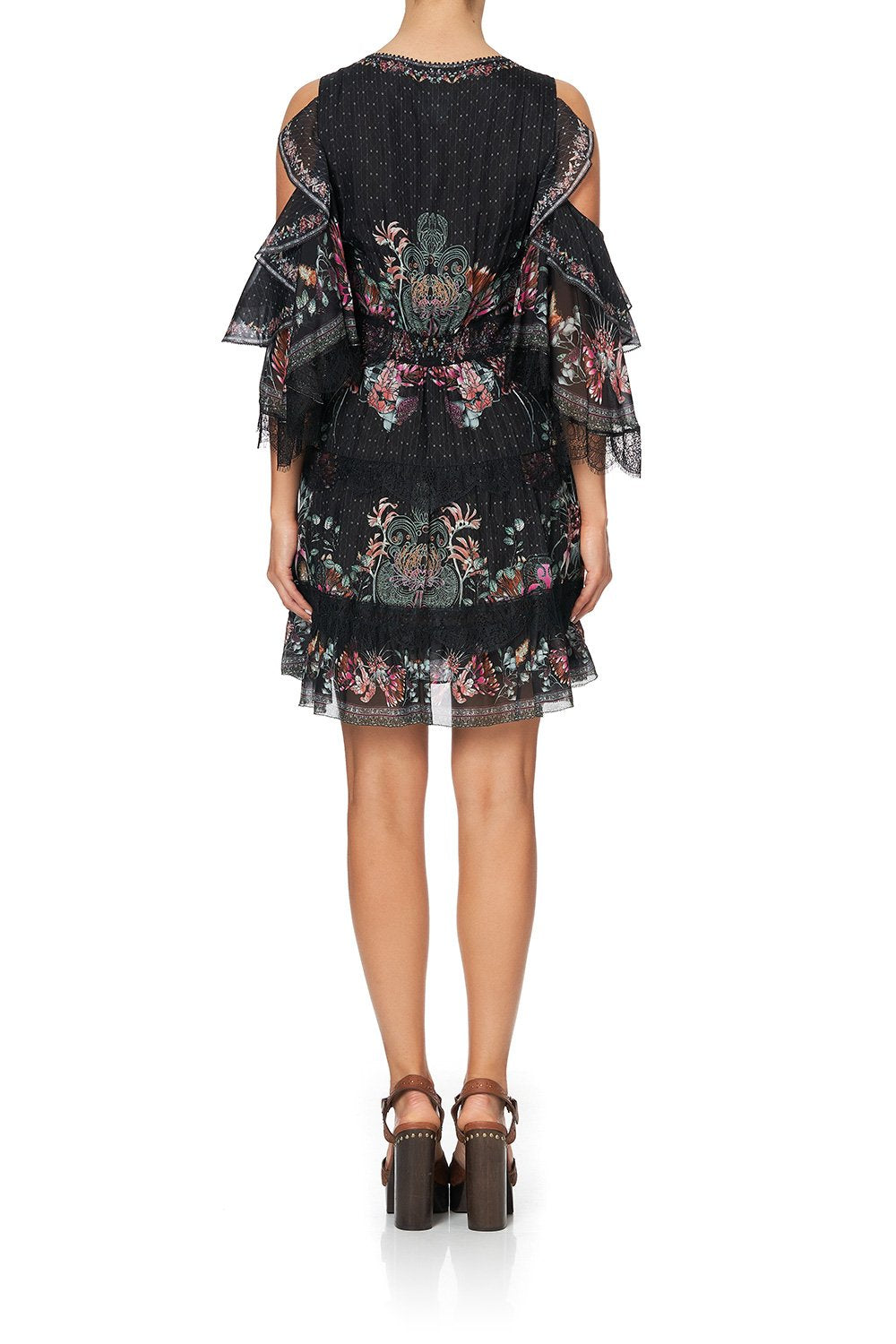 BUTTON UP DRESS WITH LACE INSERT RESTLESS NIGHTS