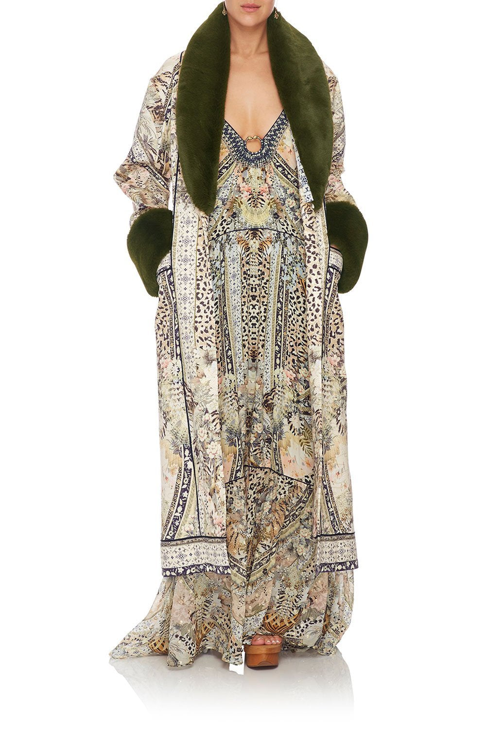 CAMILLA COAT W/ FUR CUFF AND COLLAR MOTO MAIKO