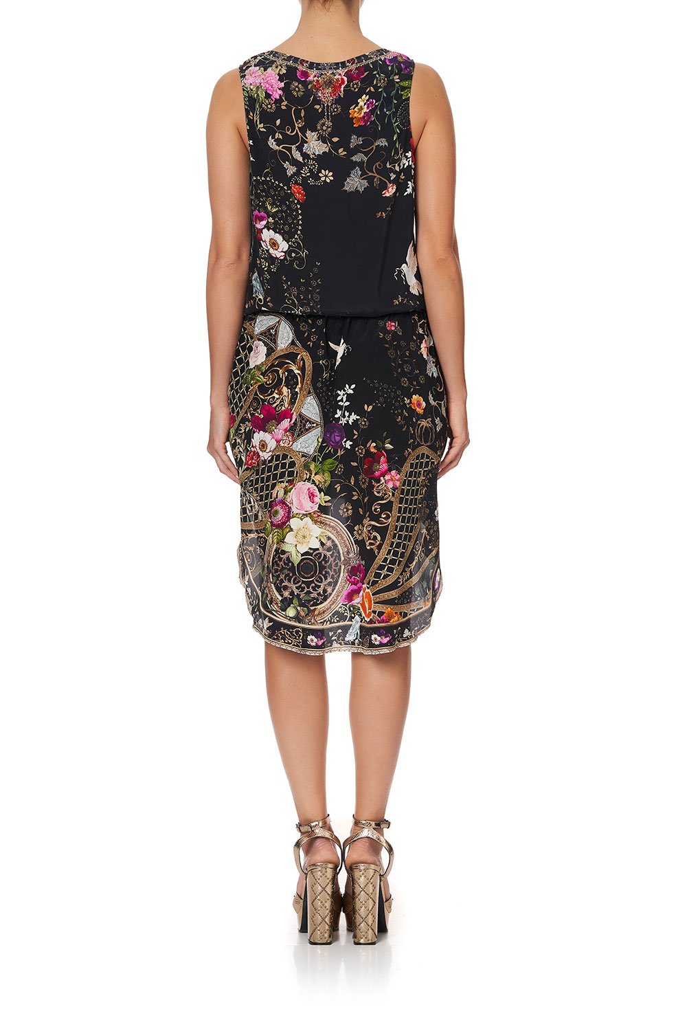 CROSS OVER DRESS WITH LONG BACK MIRROR MIRROR