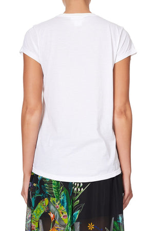 CURVED HEM FITTED TEE PARADISE CIRCUS