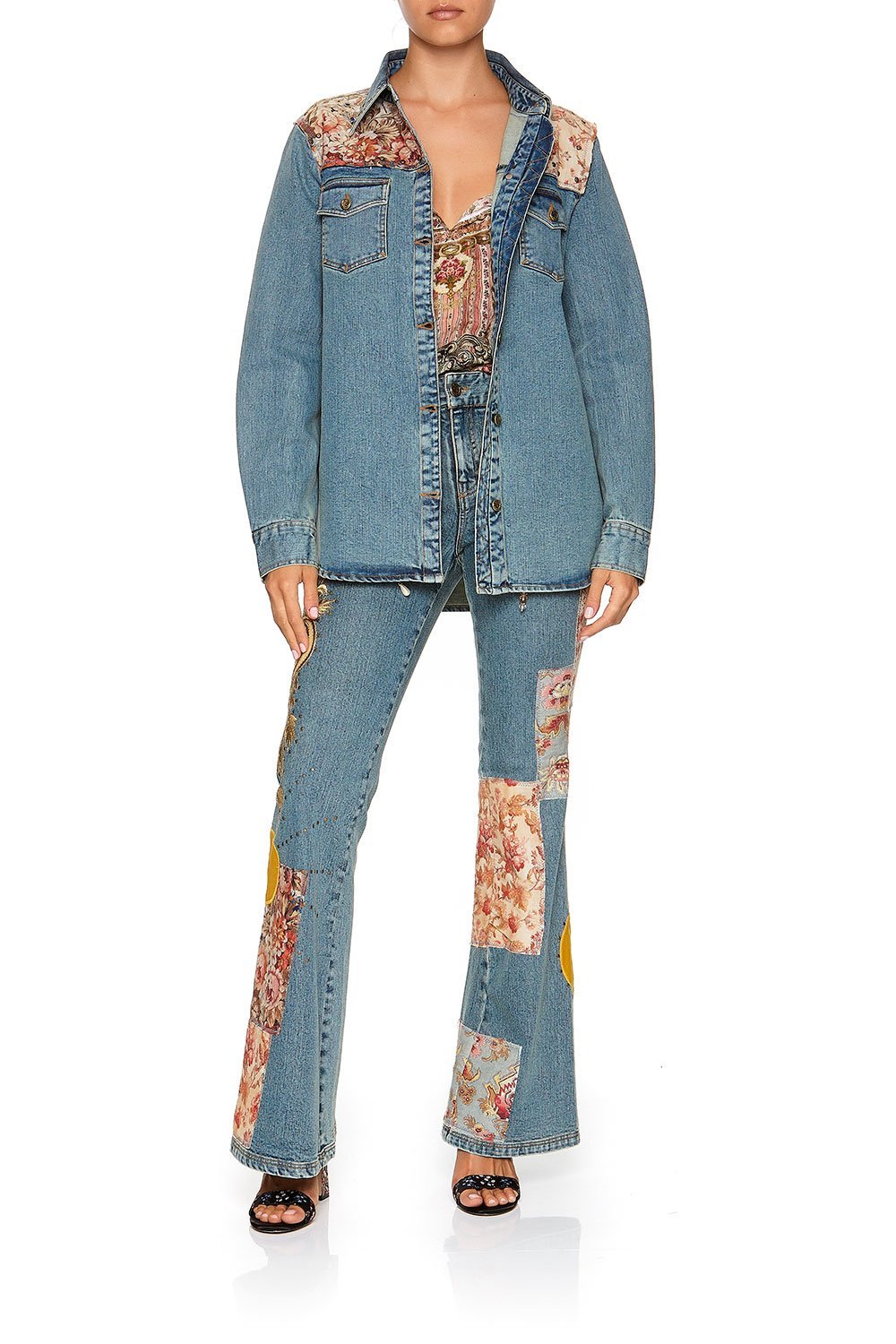 STUDDED DENIM SHIRT JEANNE QUEEN