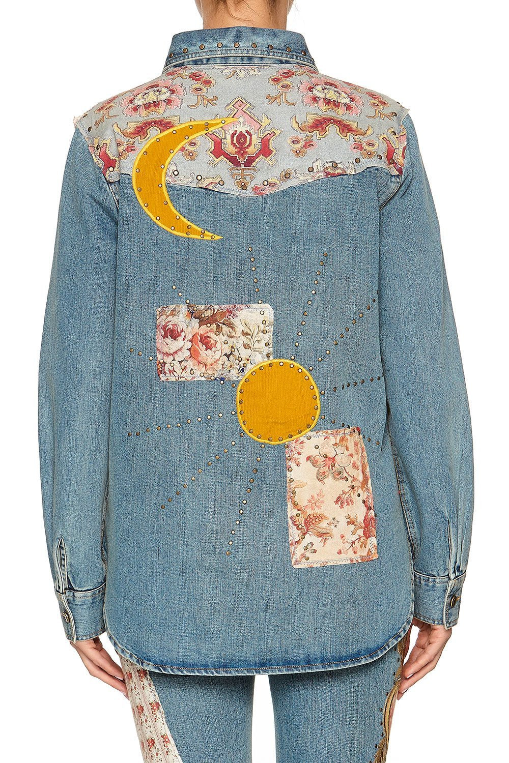 STUDDED DENIM SHIRT JEANNE QUEEN