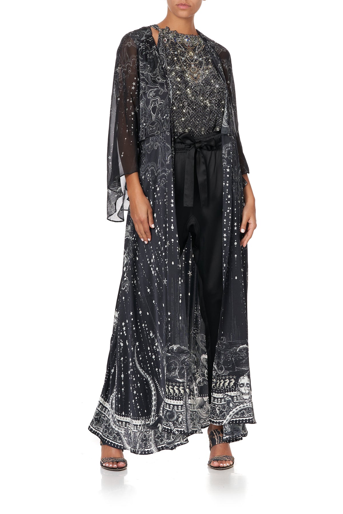 DRAWSTRING NECK TANK MIDNIGHT PEARL