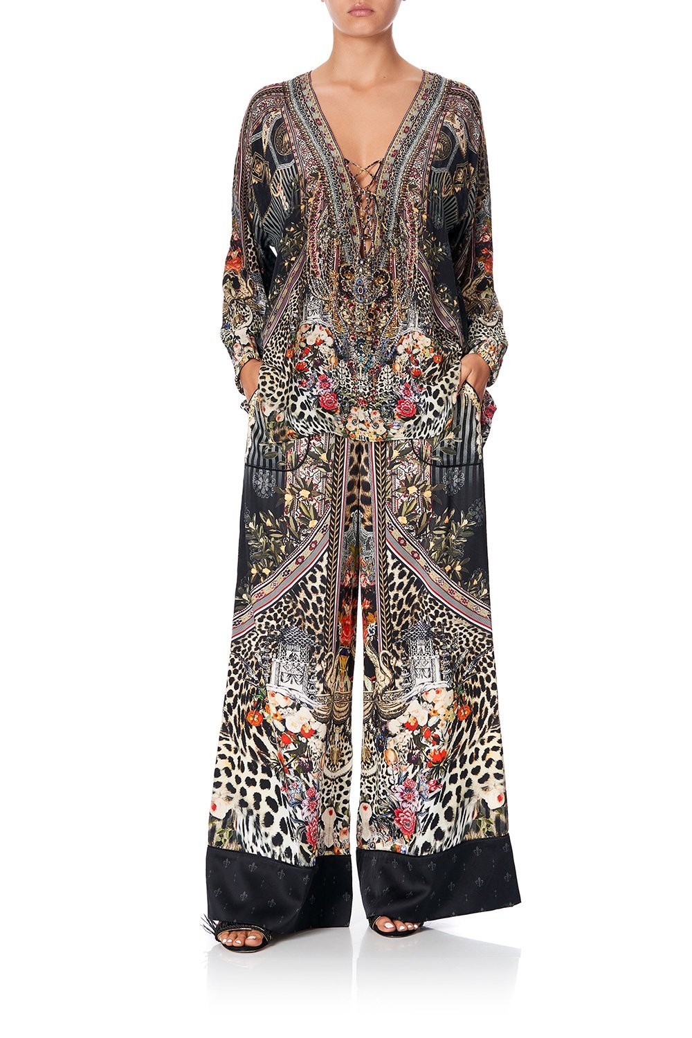 LOUNGE TROUSER WITH CUFFS MARAIS AT MIDNIGHT