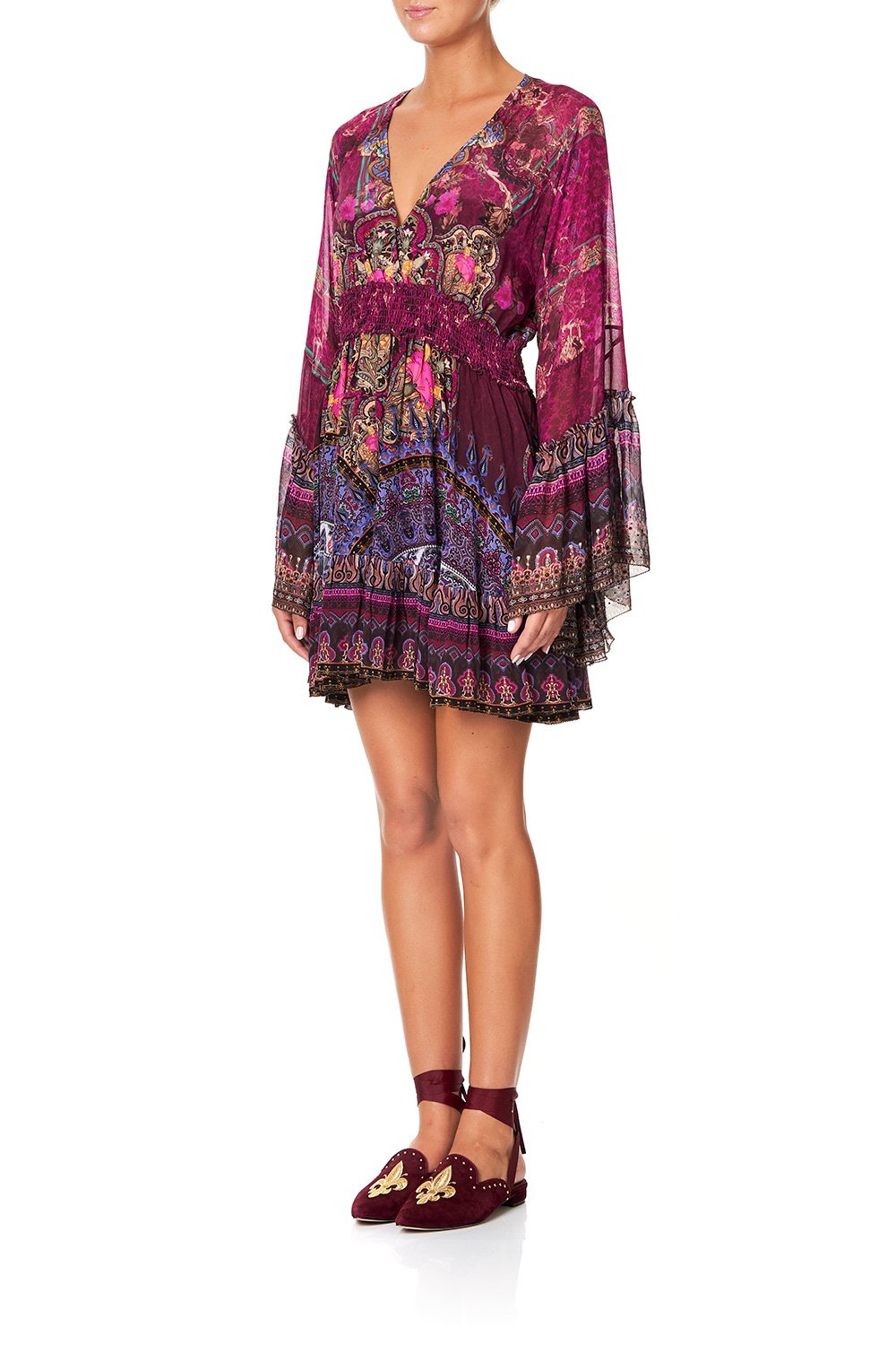 CAMILLA FLARED DRESS WITH SHIRRED WAISTBAND DAUGHTER'S DESTINY