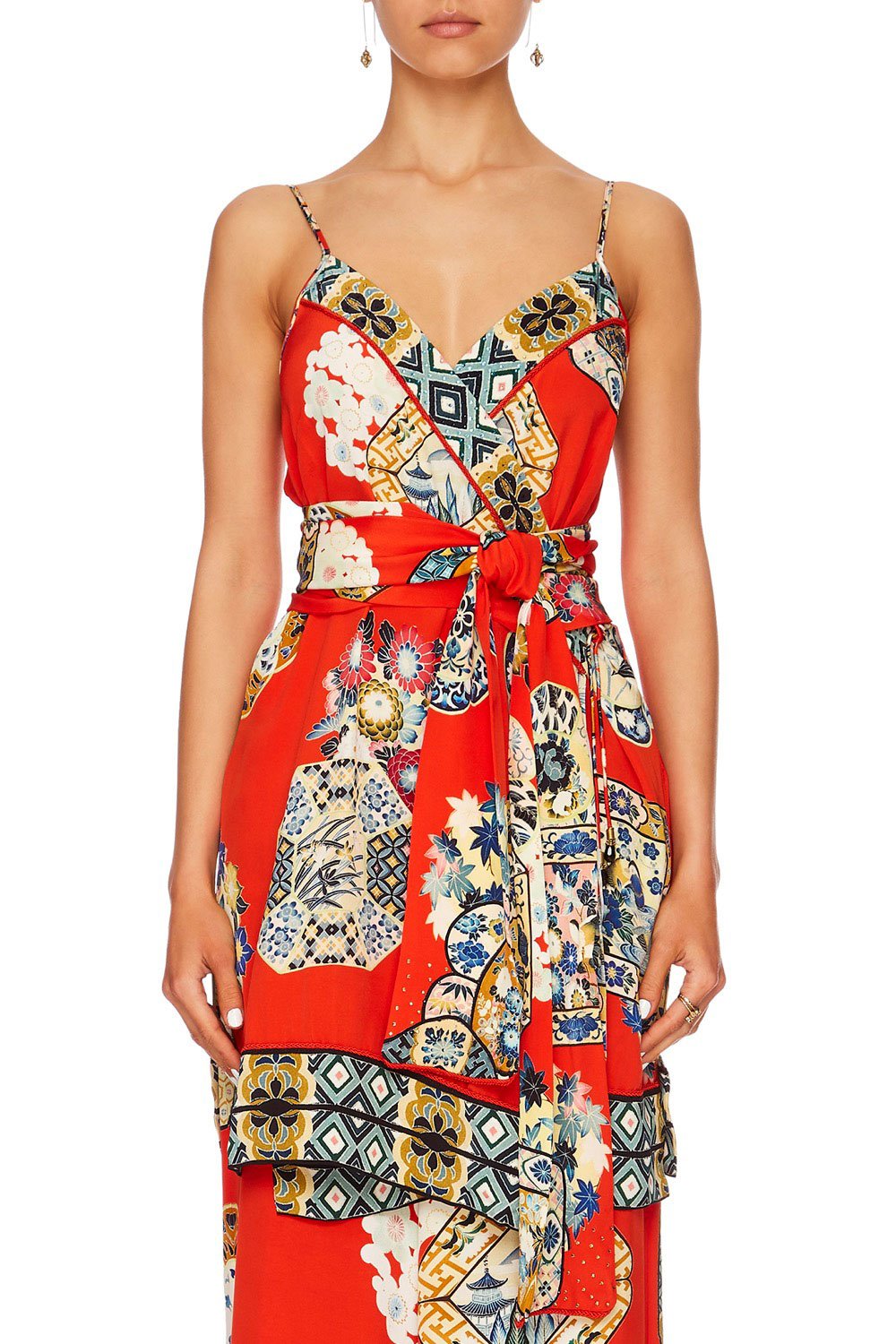 CAMILLA FOUND IN TRANSLATION WRAP TUNIC TOP