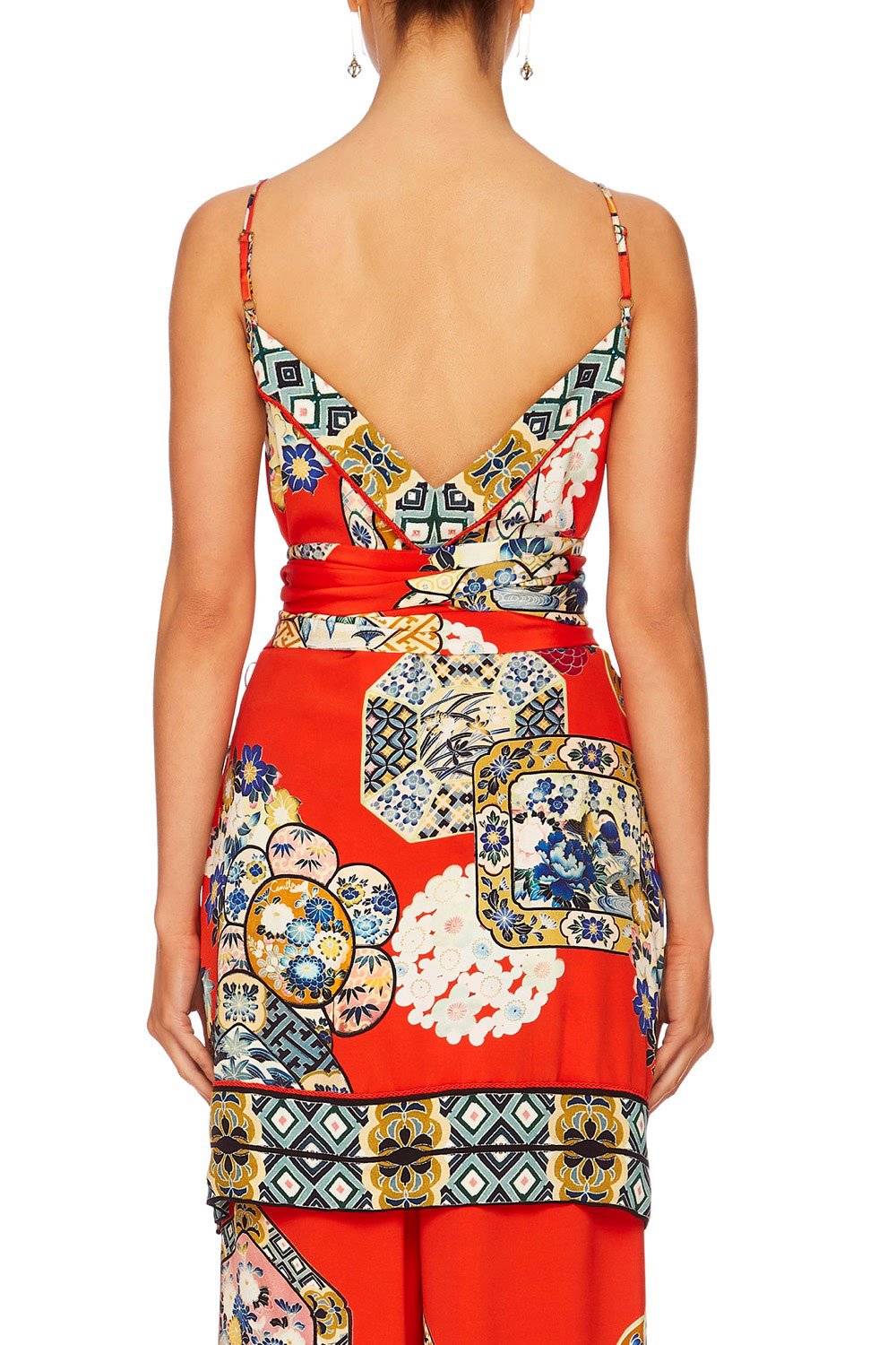 CAMILLA FOUND IN TRANSLATION WRAP TUNIC TOP