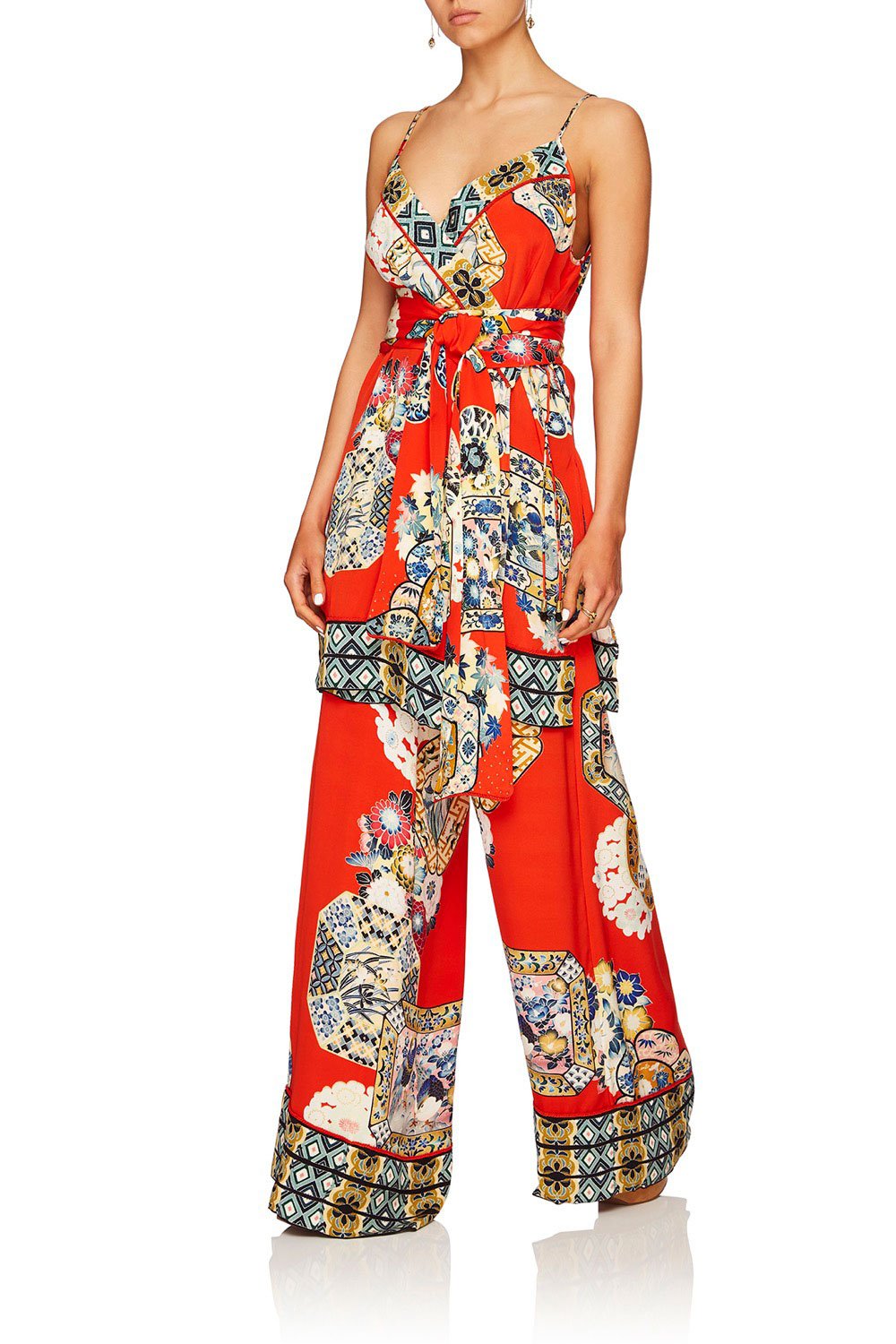 CAMILLA FOUND IN TRANSLATION WRAP TUNIC TOP