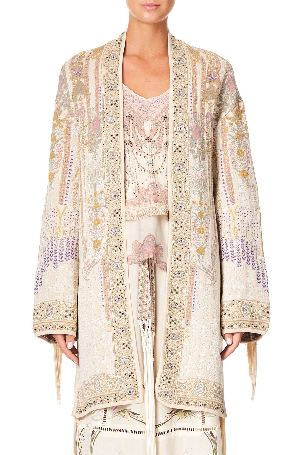 CAMILLA FRINGED JACQUARD JACKET GOLDEN AGE