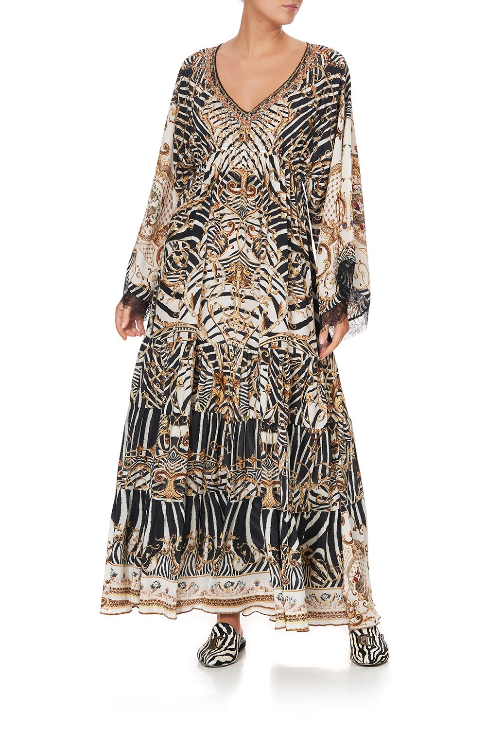 GATHERED PANEL DRESS NIGHT WAITING FOR DAY