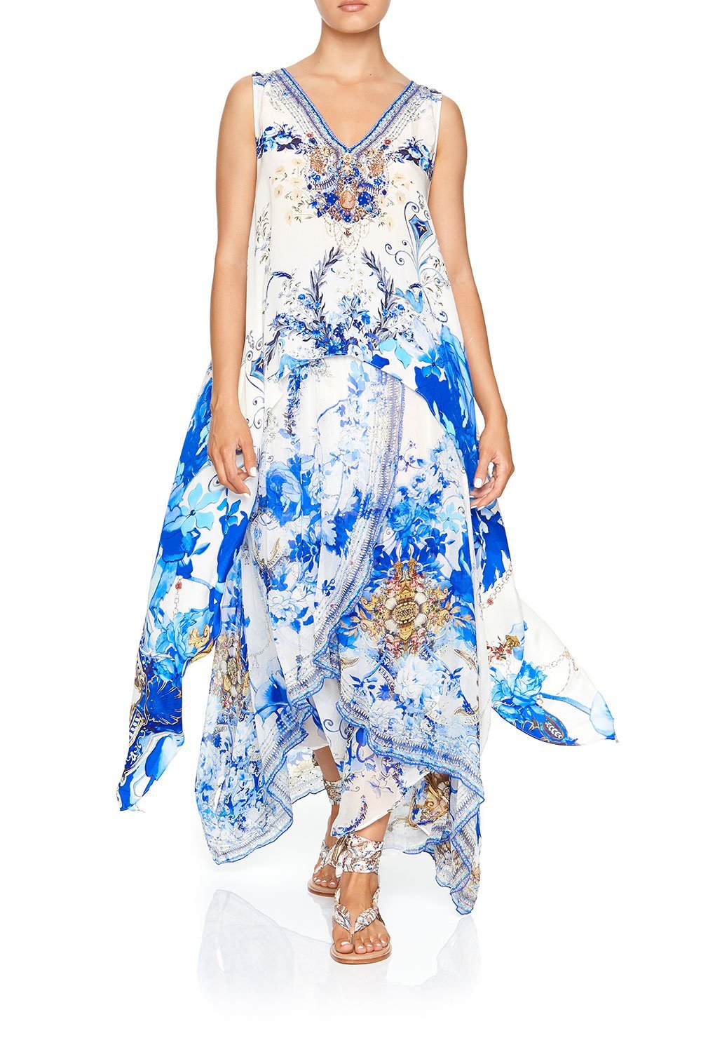 CAMILLA HIGH LOW CROSS OVERLAY TOP SAINT GERMAINE