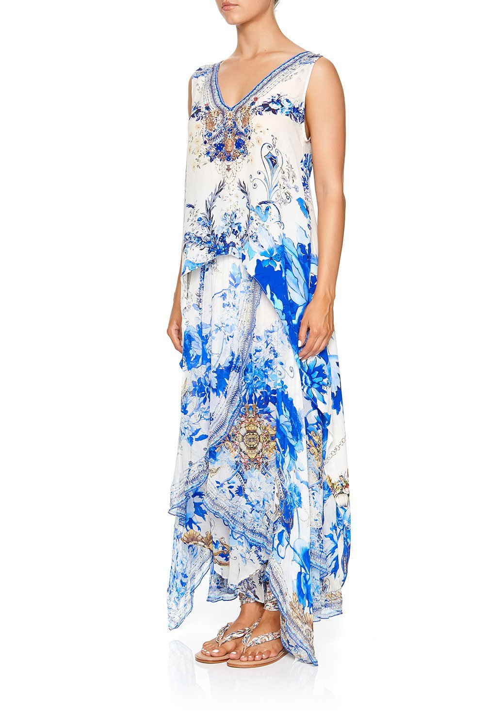 CAMILLA HIGH LOW CROSS OVERLAY TOP SAINT GERMAINE