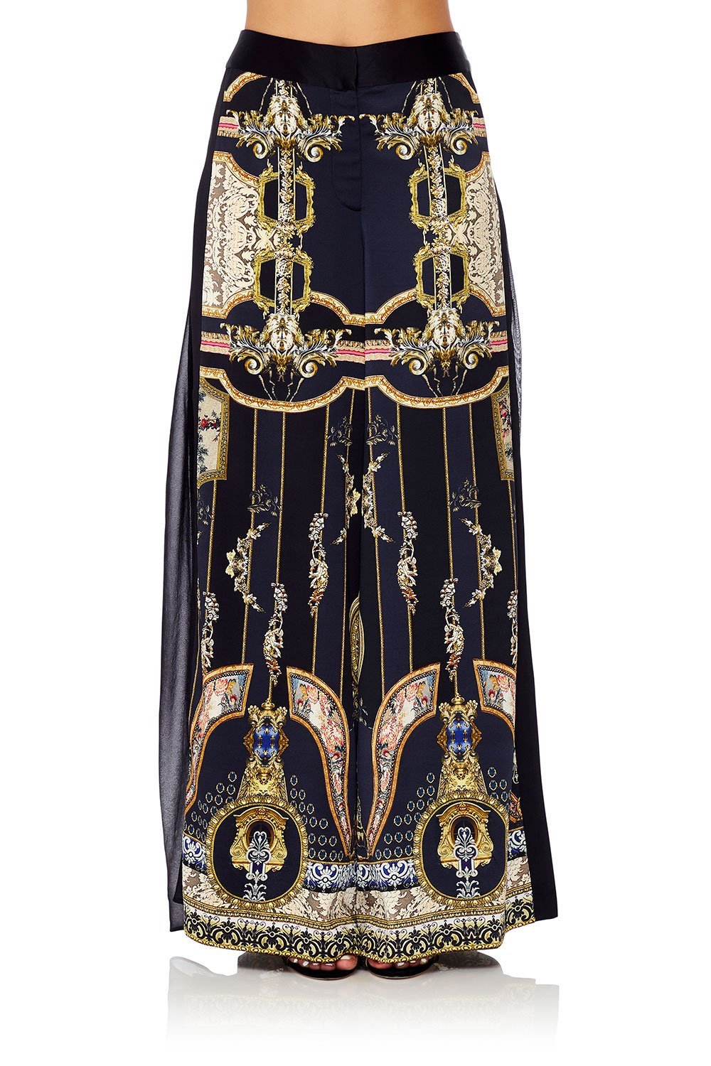 CAMILLA HIGH WAISTED TROUSER WITH GODET MIDNIGHT MEETING