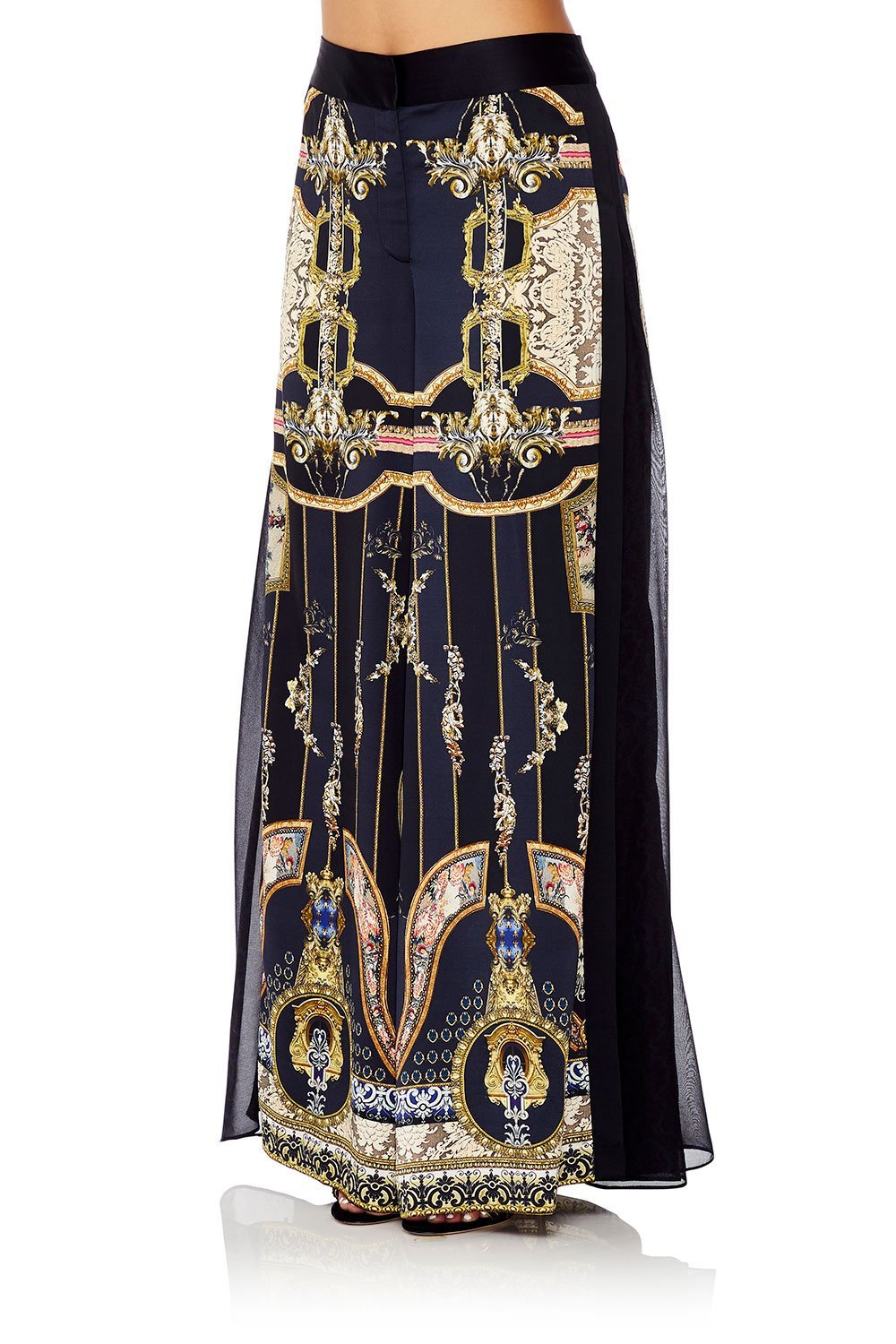 CAMILLA HIGH WAISTED TROUSER WITH GODET MIDNIGHT MEETING