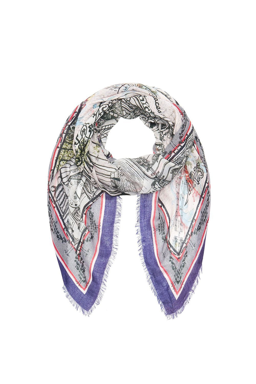 RAW EDGE SCARF MEET ME IN MONTMARTRE