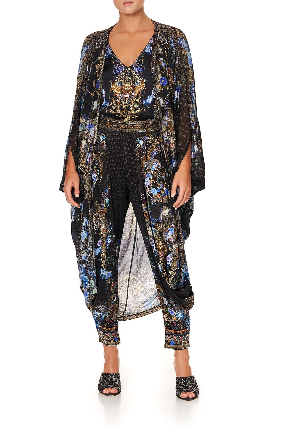 JERSEY BACK PANEL WITH SILK FRONT LONG LINE GATHERED LAYER PALACE PLAYHOUSE