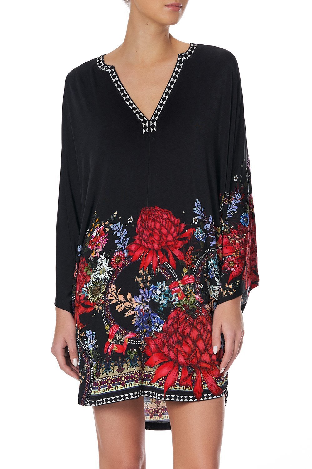 JERSEY SHORT KAFTAN WITH CURVED HEM MS MATILDA