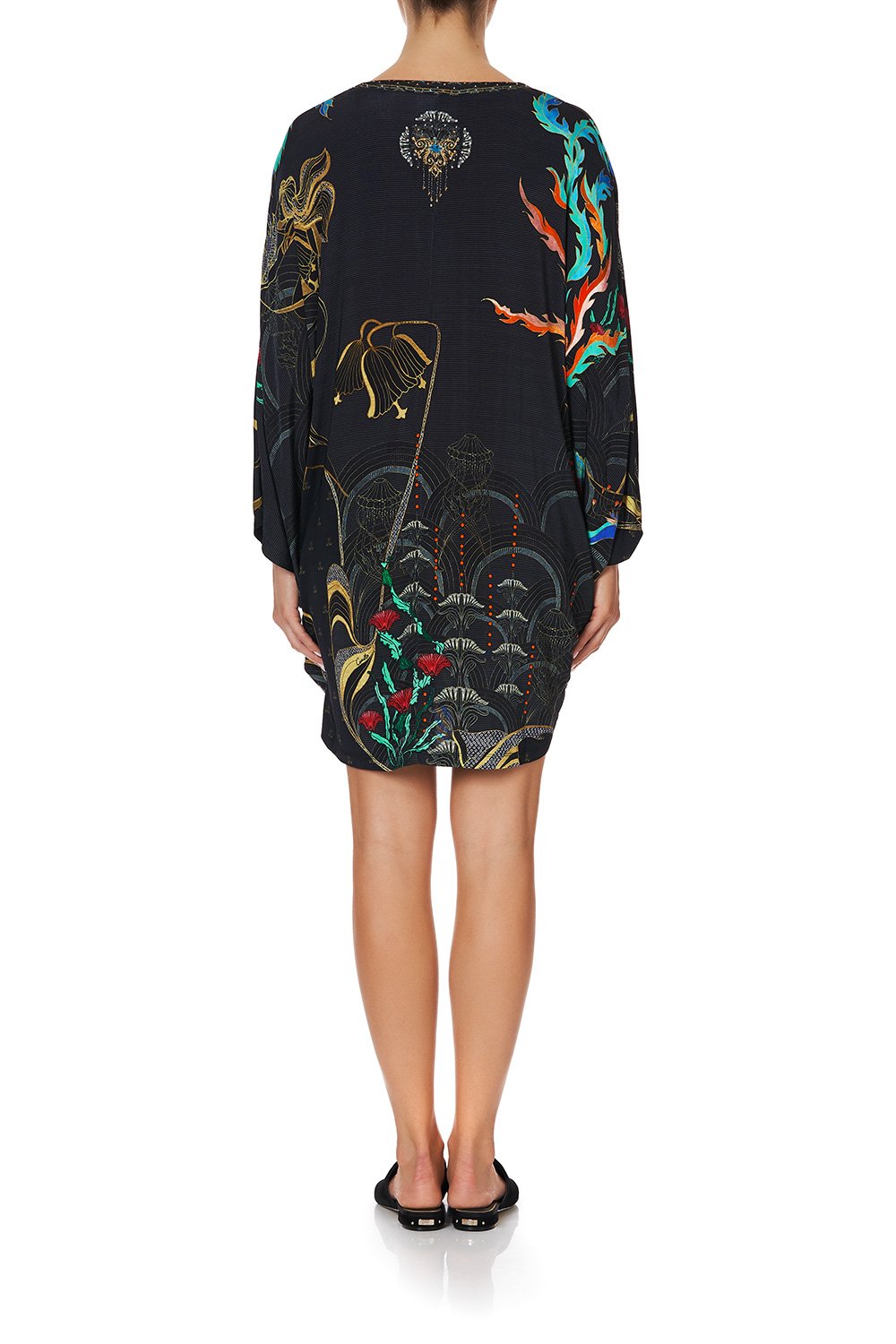 JERSEY SHORT KAFTAN WITH CURVED HEM WISE WINGS