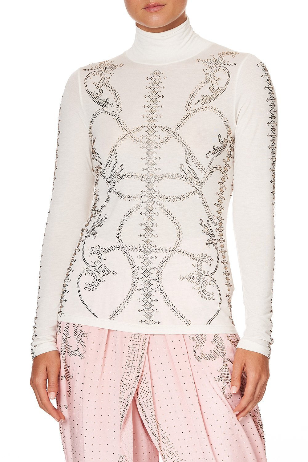 JERSEY TURTLENECK LUXE CREAM