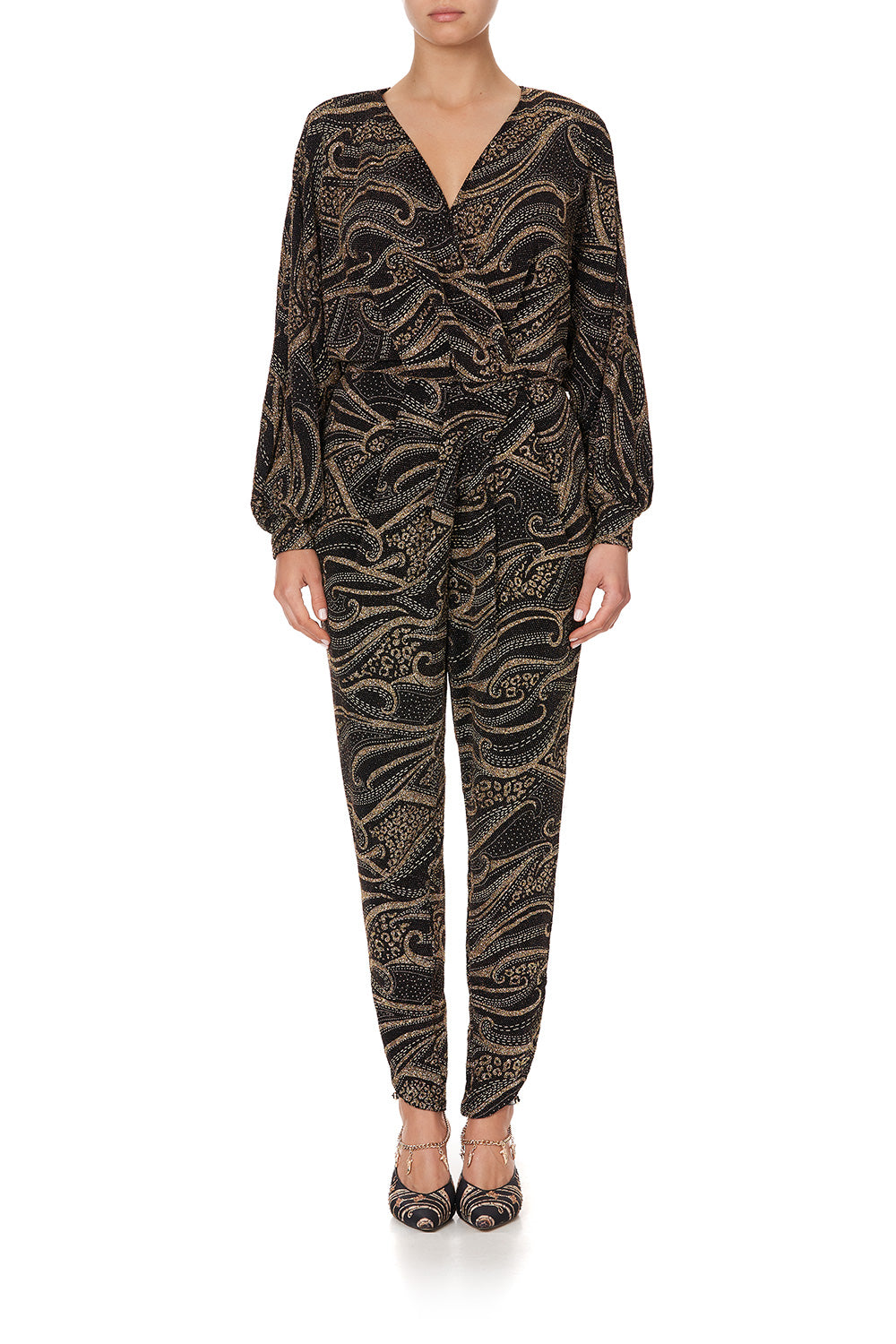 JERSEY TWIST FRONT JUMPSUIT STUDIO 54