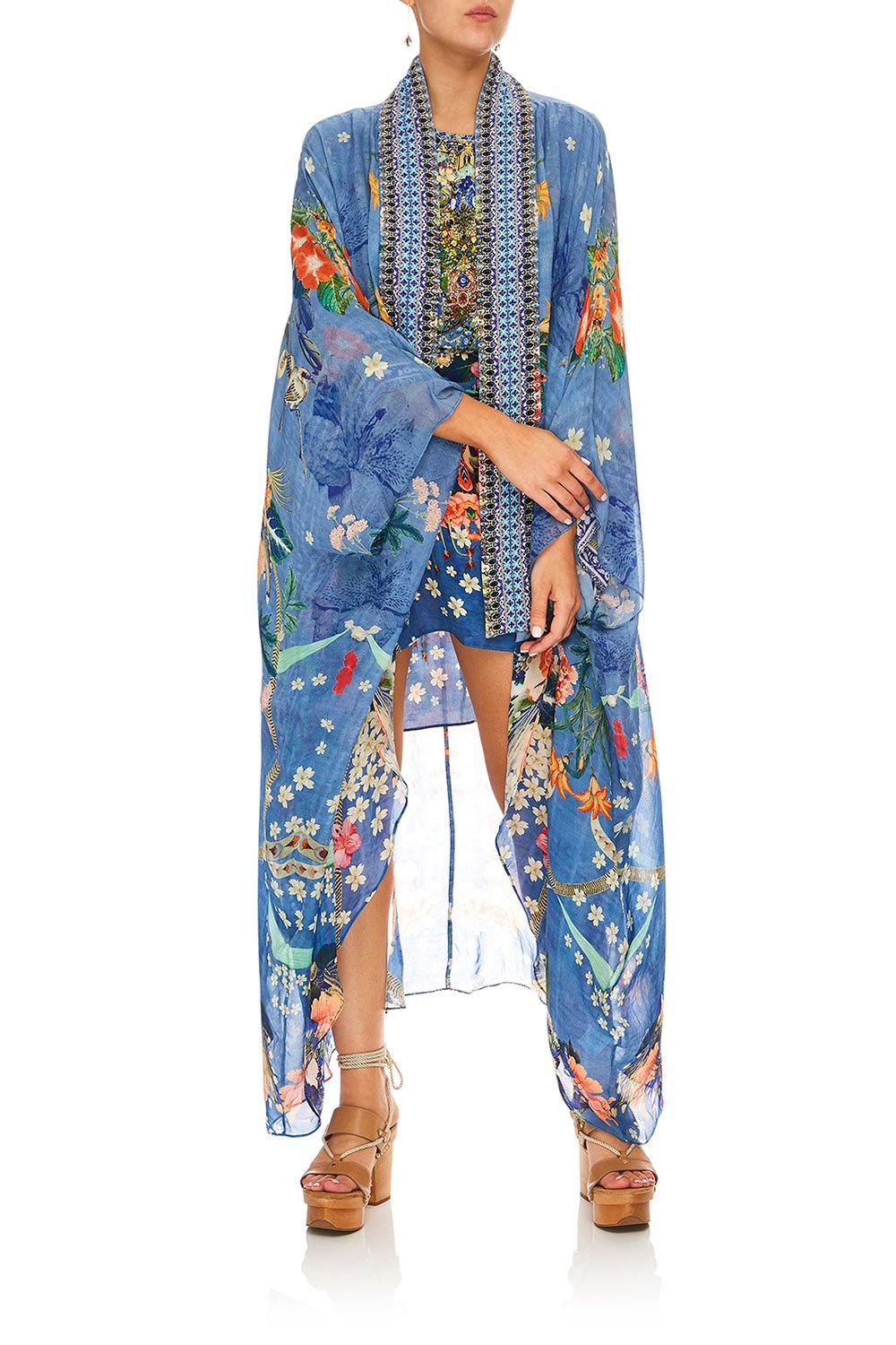CAMILLA FARAWAY FLORALS KAFTAN LAYER