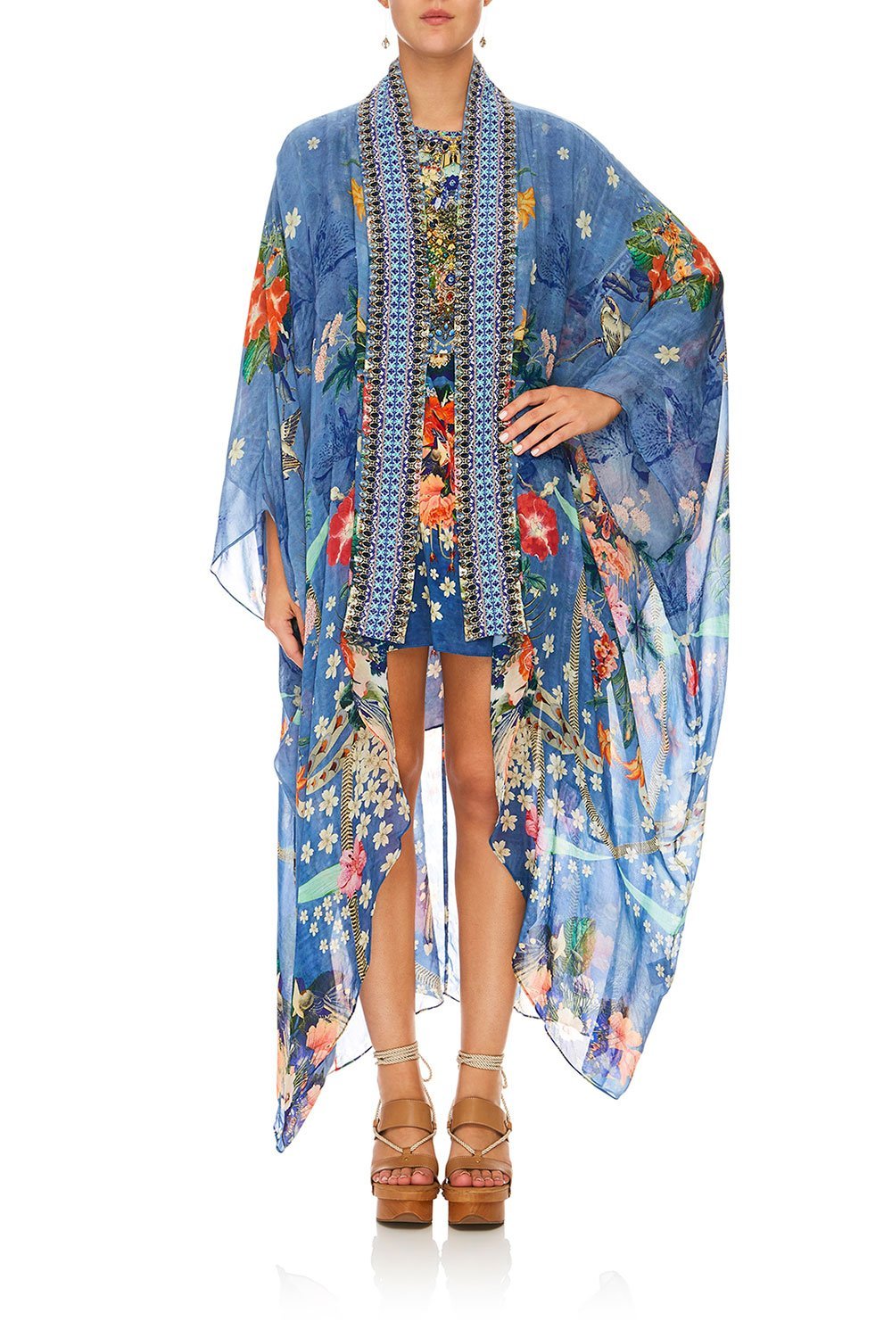 CAMILLA FARAWAY FLORALS KAFTAN LAYER