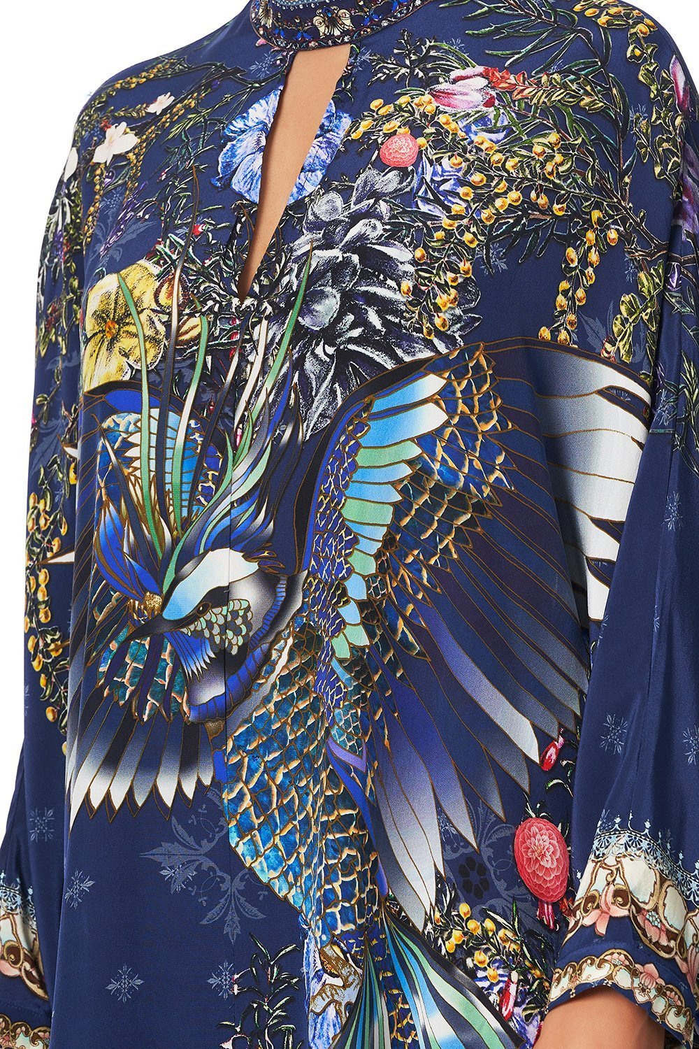 KAFTAN WITH HIGH COLLAR STAND SOUTHERN TWILIGHT