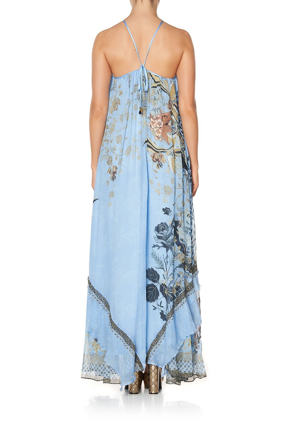 KEYHOLE NECK LONG DRESS FAIRY FOUNTAIN