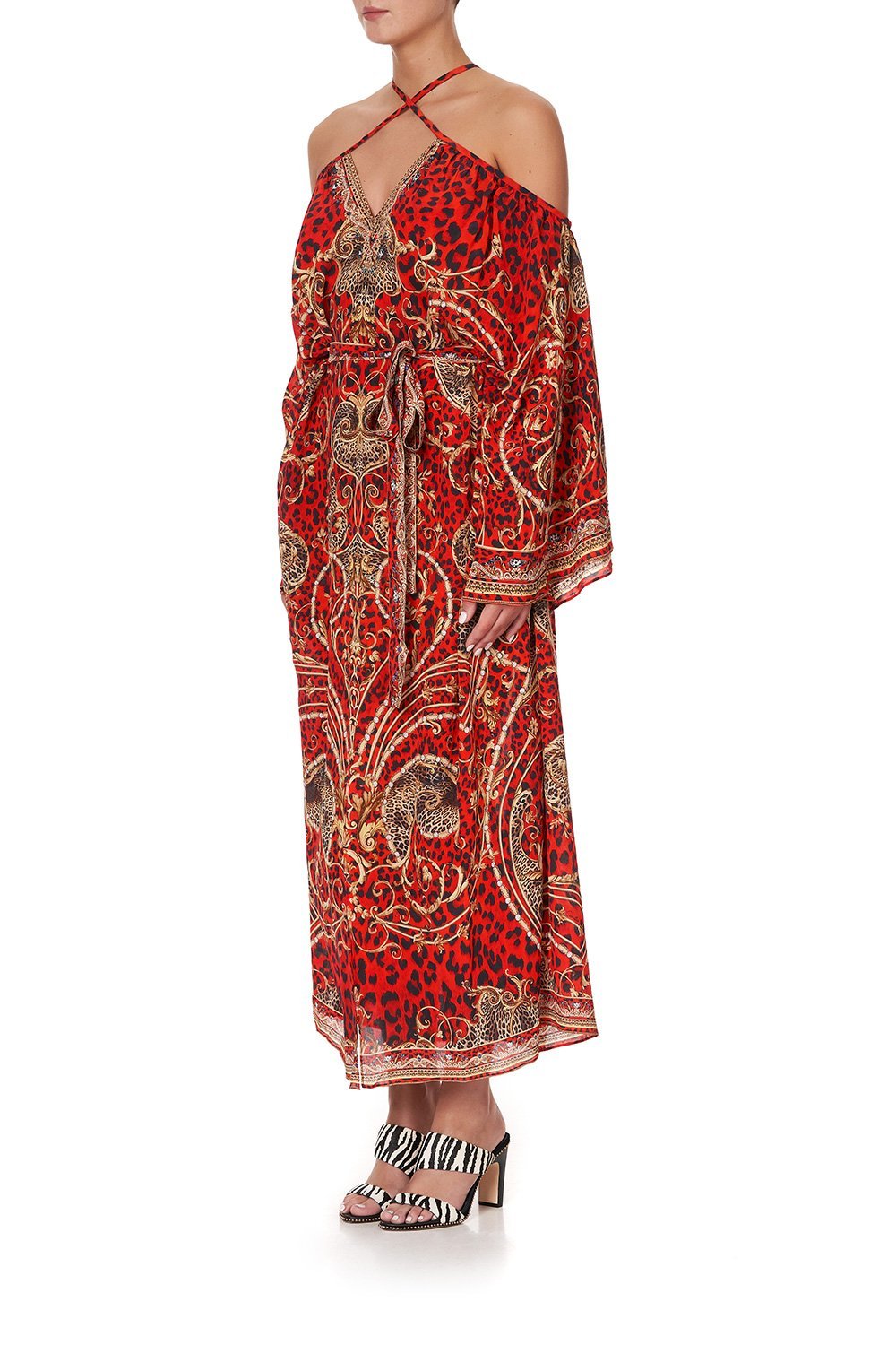 KEYHOLE NECK LONG KAFTAN SLAVE TO THE RHYTHM