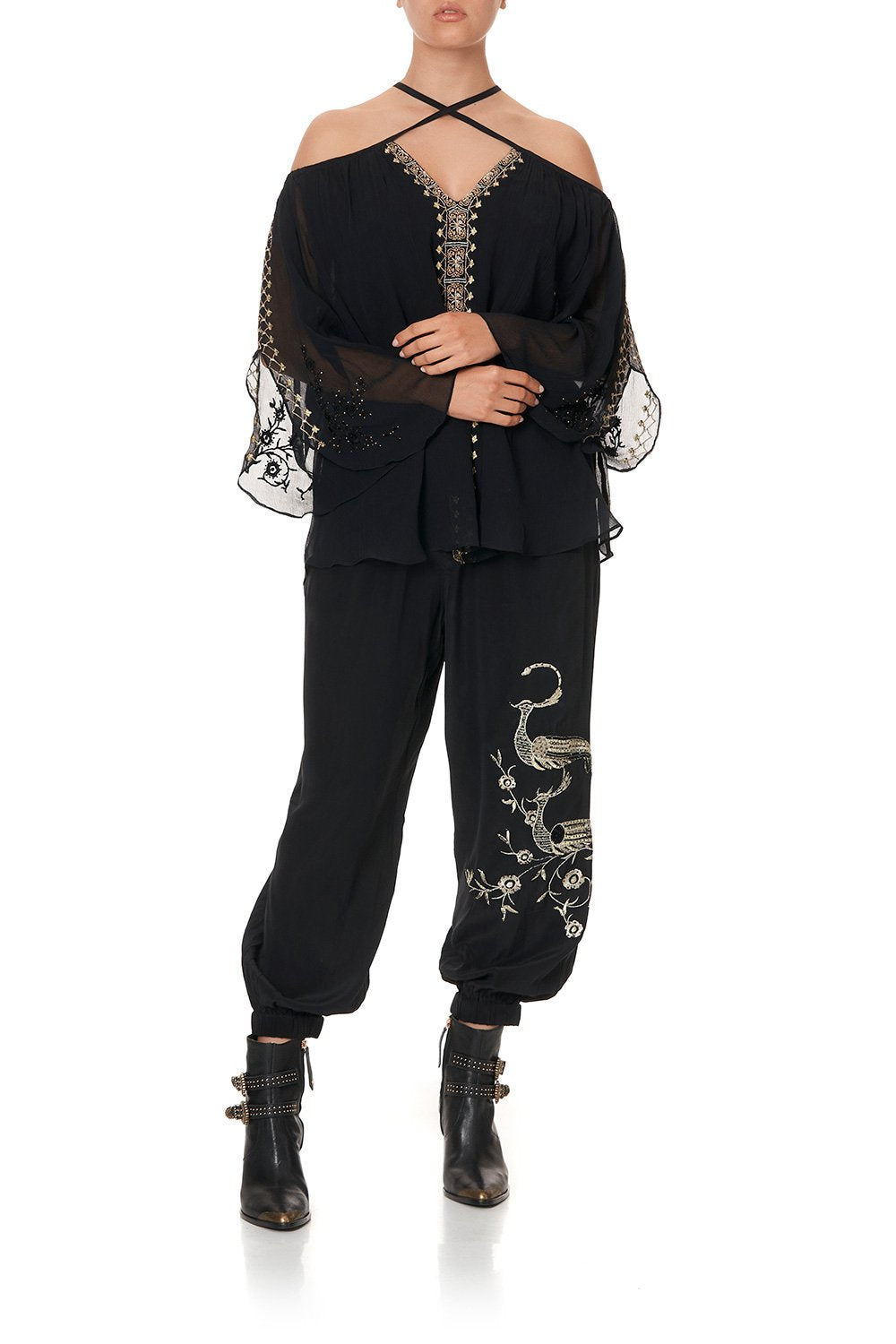 KEYHOLE OFF SHOULDER BLOUSE THE JEWELLED ARROW