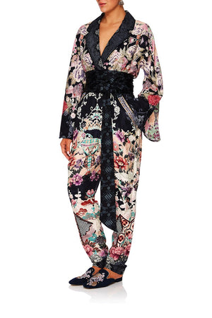 CAMILLA NIGHTS WITH HER KIMONO SLEEVE JUMPSUIT WPIPING