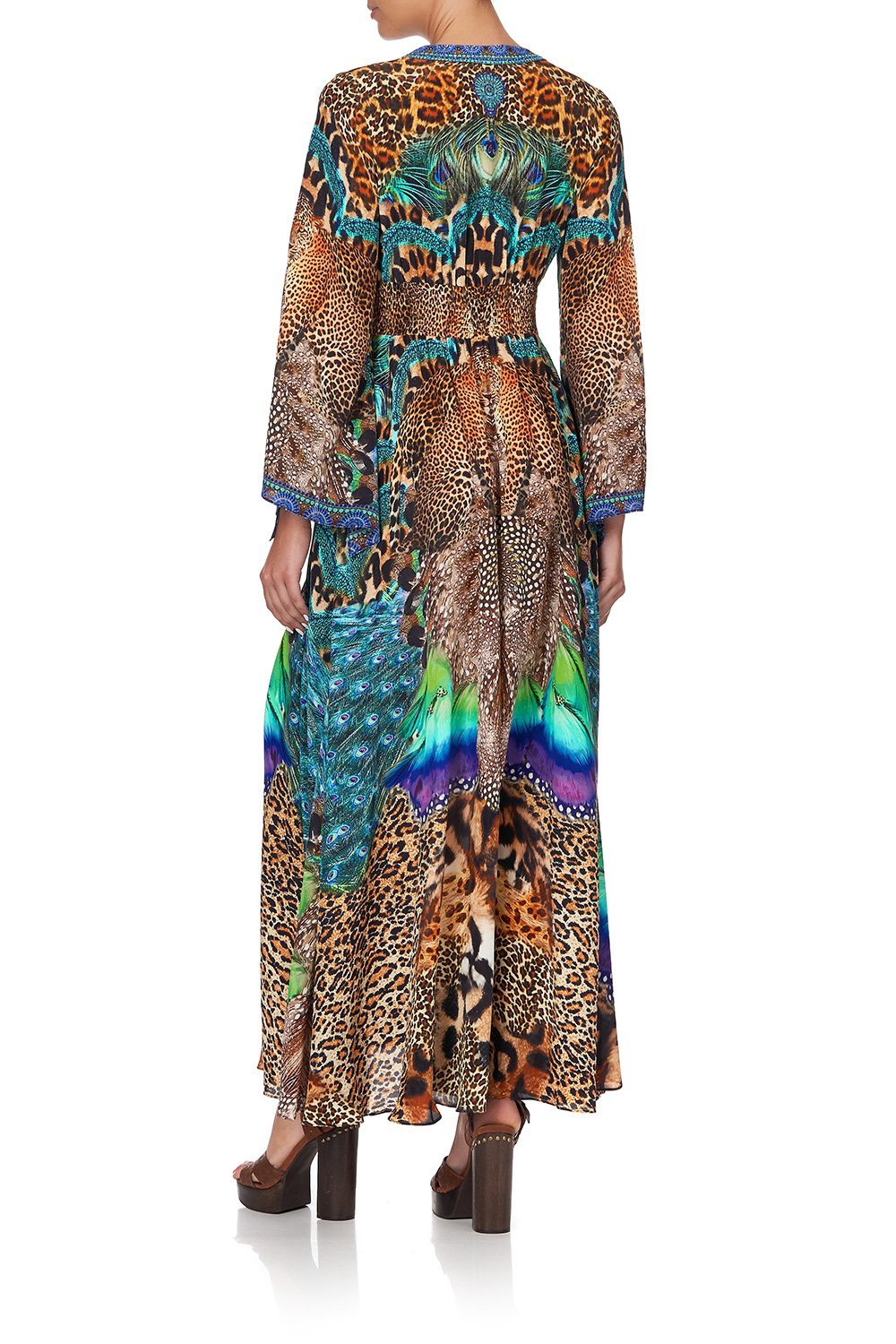 KIMONO SLEEVE DRESS WITH SHIRRING DETAIL MOTHER XANADU