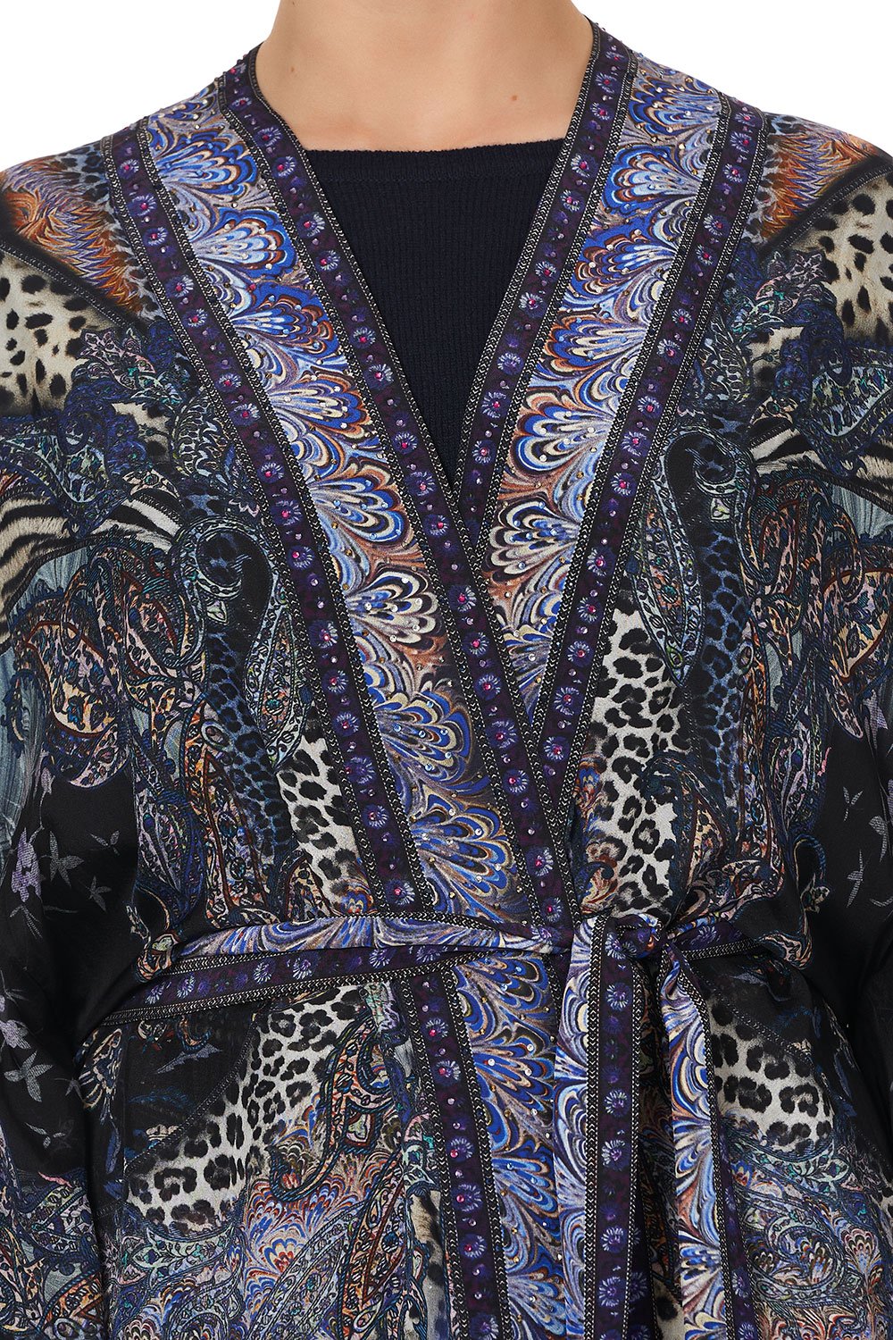 KIMONO WITH TIE BELT FESTIVAL EXPRESS