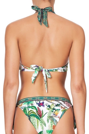 KNOT FRONT HALTER WITH SOFT TIE DAINTREE DARLING