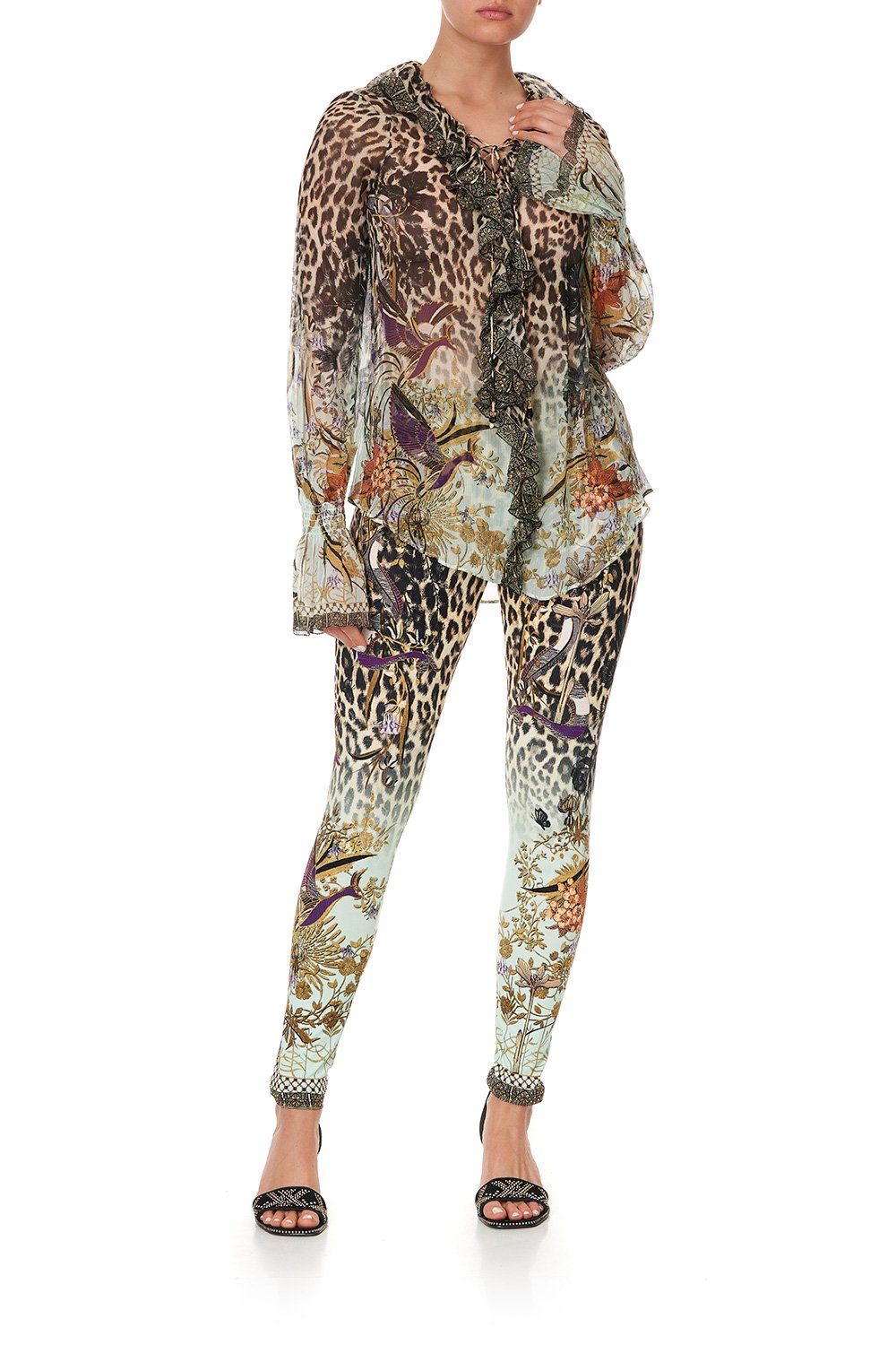 LACE UP RUFFLE BLOUSE NOMADIC NYMPH